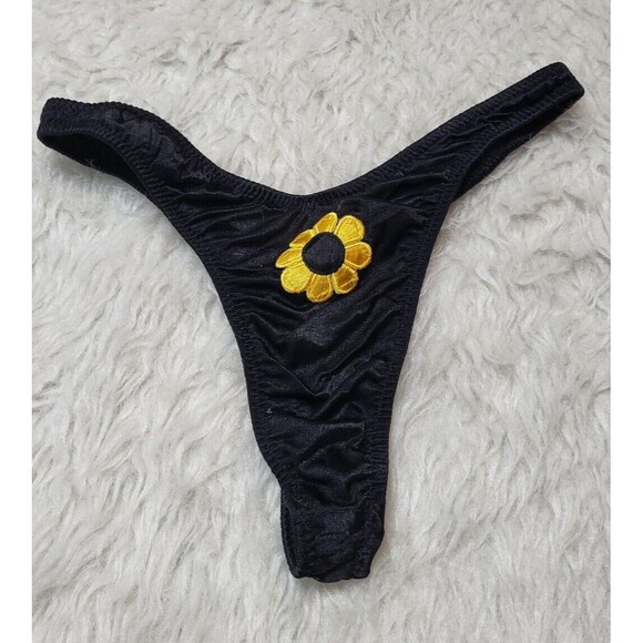 Exotic 2 Piece Sheer Handmade Sunflower Teddy Dancewear Matching Set Size Medium - Picture 8 of 12